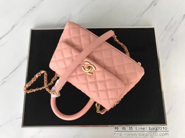 香奈兒CHANEL小號Chanel Coco handle全新頂級翻蓋單肩鏈條手柄包DSC1208